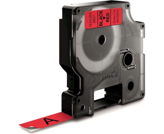 Dymo label tape D1 12mmx7m, black/red Jaunumi - Audio-Video