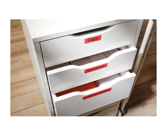 Dymo label tape D1 12mmx7m, black/red Jaunumi - Audio-Video