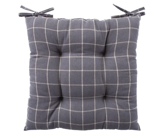 Cushion for chair LINEN 40x40cm, gray square Новинки Для дома и сада 