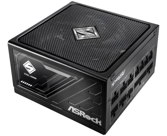 ASRock Steel Legend SL-850G, PC power supply, black, 1x 12-pin high power GPU, 2x PCIe, cable management, 850 watts Datoru barošanas bloki
