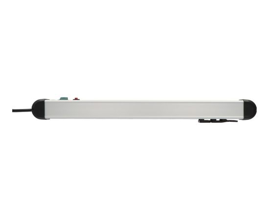 Brennenstuhl Premium-Protect-Line 6-way power strip, black/aluminum, 3 meters, 60,000A surge protection, 2x USB-A Strāvas pagarinātāji