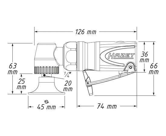 Hazet mini disc grinder 9033M-11 (blue/black, angled) Jaunumi -Dārzam