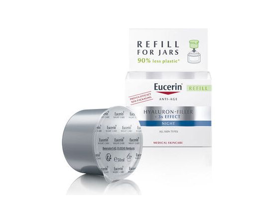 Eucerin Hyaluron-Filler + 3x Effect Night Cream Refill - Náplň nočního pleťového krému 50ml Ķermeņa kosmētika