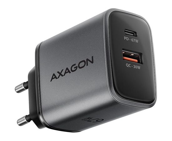 MOBILE CHARGER WALL USB 67W/GAN 2PORT ACU-PQ67 AXAGON Новинки смартфонов и телефонов