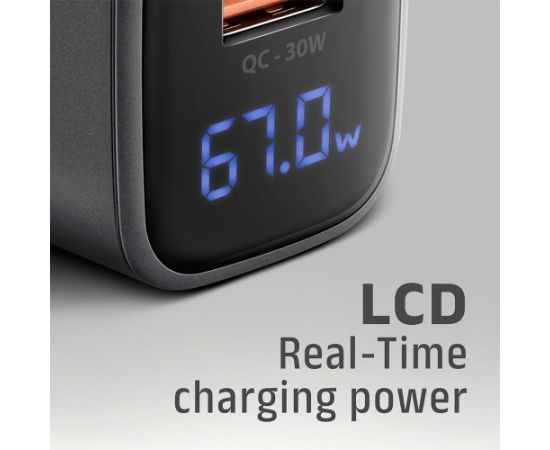 MOBILE CHARGER WALL USB 67W/GAN 2PORT ACU-PQ67D AXAGON Новинки смартфонов и телефонов