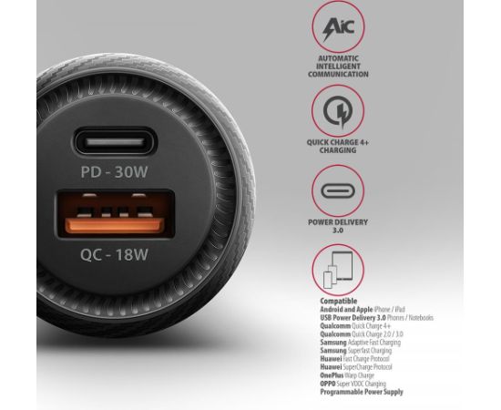 MOBILE CHARGER CAR USB 2PORT/48W PWC-PQ48 AXAGON Новинки смартфонов и телефонов