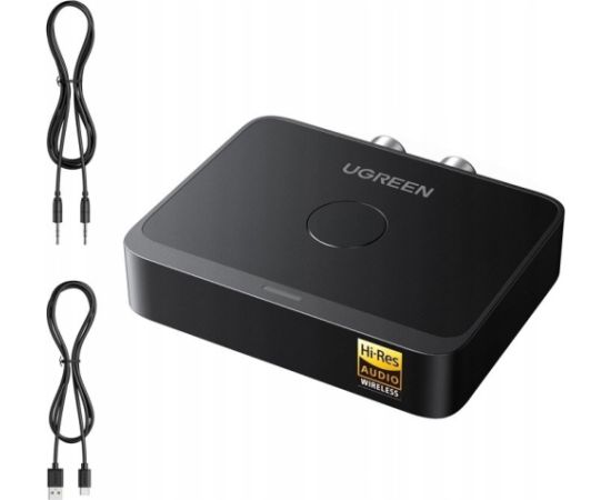 Ugreen Bezvadu Bluetooth 6.0 LDAC augstas izskirtspejas audio uztverejs ar 3 5 mm (AUX)  2xRCA izeja Усилители / A/V ресиверы