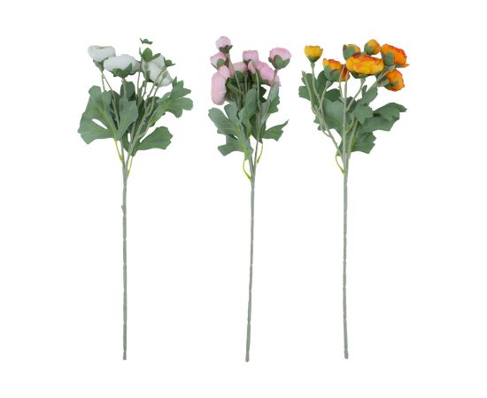 Artificial flower FLOWERLY "Ranunculus" blossoms 7pcs, mix Jaunumi, mēbeles, māja