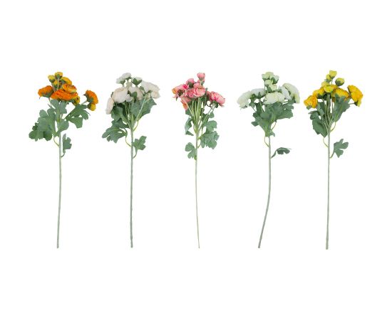 Artificial flower FLOWERLY "Ranunculus" blossoms 12pcs, mix Jaunumi, mēbeles, māja