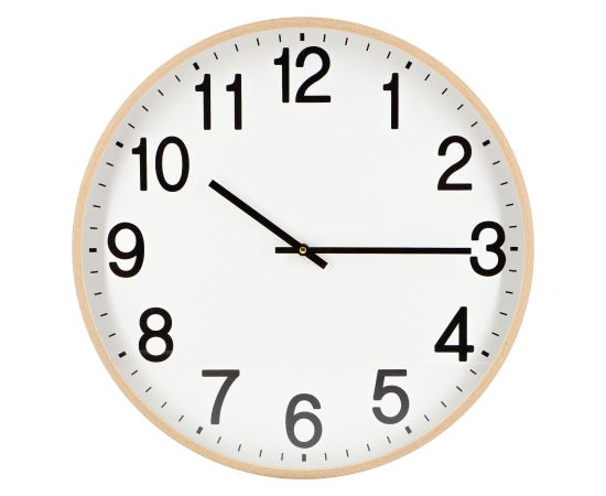 Wall clock WOODY D50cm, light brown Jaunumi, mēbeles, māja