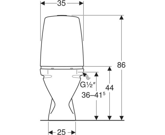 IFO  s Sign, 355x650 mm, vertikāls izvads, balts IC Напольные унитазы