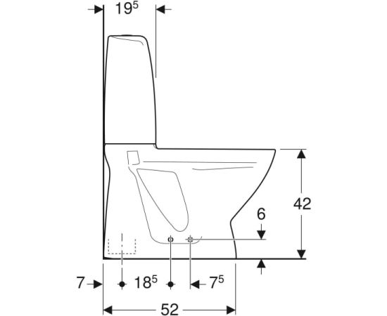IFO  s Sign, 355x650 mm, vertikāls izvads, balts IC Напольные унитазы