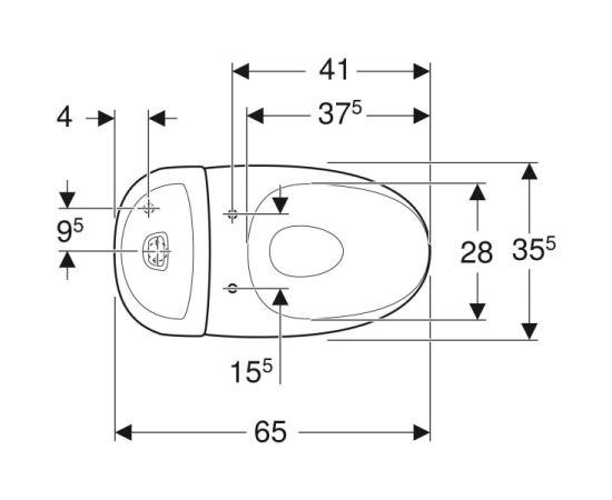 IFO  s Sign, 355x650 mm, vertikāls izvads, balts IC Напольные унитазы