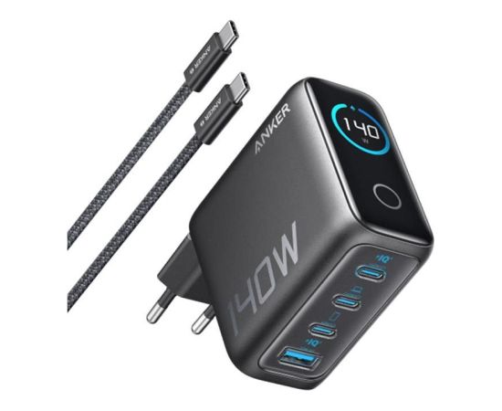 Anker 4-Port Foldable PD 3.1 USB-C GaN Charger, 140W, gray - Charger Зарядки для ноутбуков