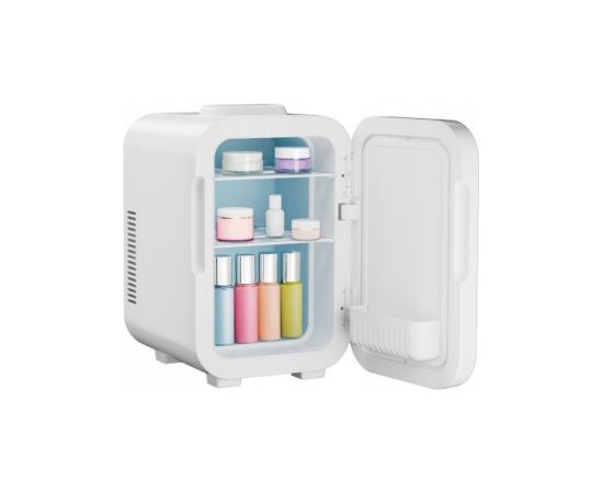 Mini lodówka z lusterkiem do makijażu LED ELLE 8L biała Auto ledusskapji termoelektriskie