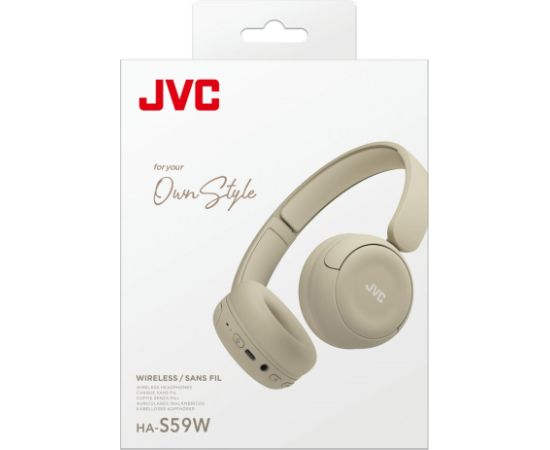 JVC HA-S59W Headset Wired & Wireless Head-band Music/Everyday USB Type-C Bluetooth Beige Austiņas