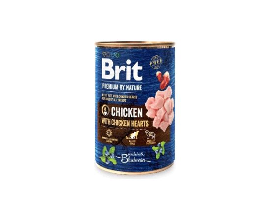BRIT Premium By Nature Chicken and Hearts - wet dog food - 400 g Suņu barība