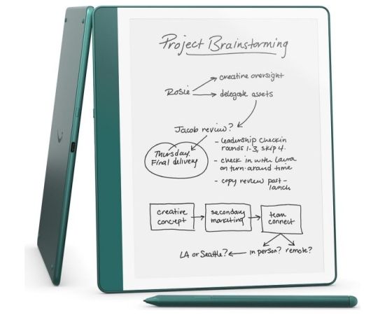 Amazon Ebook New Kindle Scribe - 2024 release 10.2” glare-free 64GB Wi-Fi (Without Lockscreen Ads) with Premium Pen Jade + ładowarka 20W USB-C/USB-A EZC105W Электронные книги