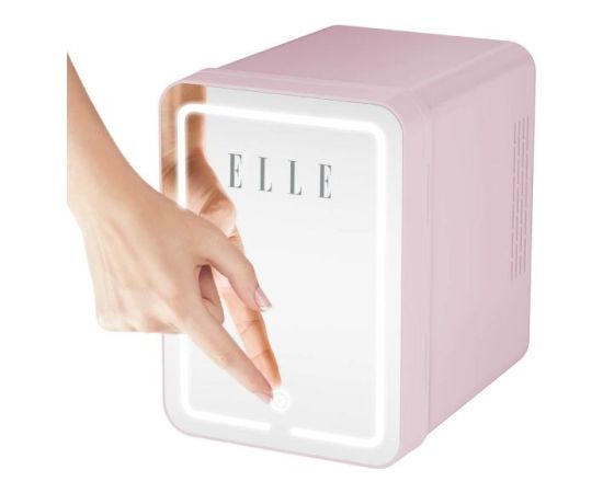 Mini lodówka z lusterkiem do makijażu LED ELLE 4L fioletowa Auto ledusskapji termoelektriskie