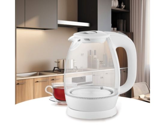 Czajnik elektryczny szklany 1,7L 2200W MR-063-WHITE MAESTRO Tējkannas (elektriskās)