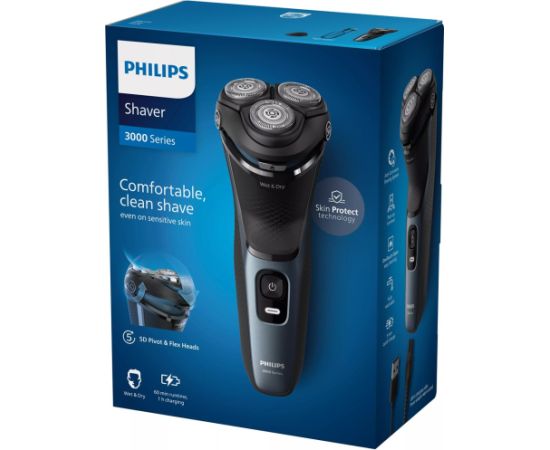 Philips 3000 series Shaver S3144/00 Wet & Dry Electric Shaver Matu, Bārdas, Ķermeņa trimmeri