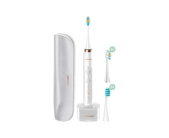 Concept Perfect Smile bílý ZK7010 - Sonický zubní kartáček s cestovním pouzdrem Zobu pastas un mutes dobuma skalojamie līdzekļi