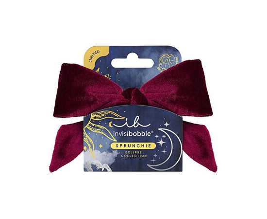 Invisibobble Sprunchie Original Eclipse Velvet Grace - Gumička do vlasů s mašlí Matu kopšana