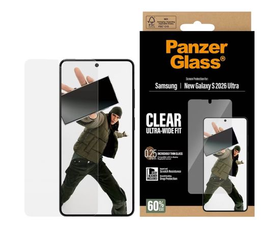 Samsung Galaxy S26 Ultra Ultra-Wide Fit Glass EasyAligner by PanzerGlass Ekrānu aizsardzība