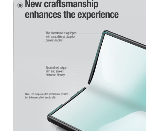 Nillkin Super Frosted FOLD Magnetic Pen Slot Back Cover Aizsargapvalks priekš Samsung Galaxy Z Fold 7 Neoriģinālie Maciņi
