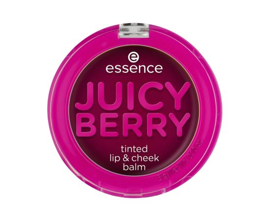 Essence, Juicy Berry Tinted, Lip & Cheek Balm 2-In-1, Violet, 3 g Lūpu krāsas, spīdumi, balzāmi