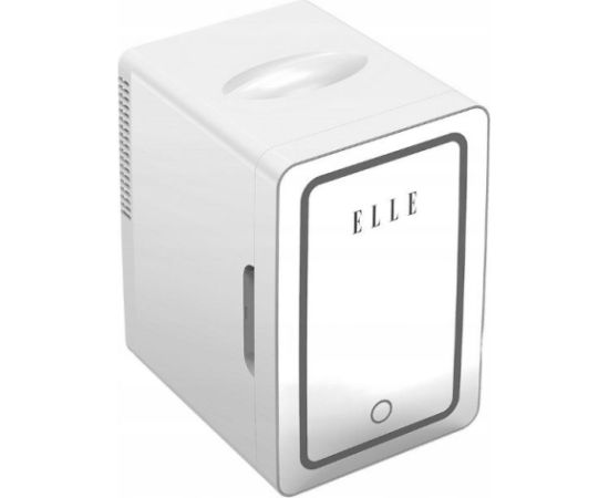 Mini lodówka z lusterkiem do makijażu LED ELLE 6L biała Auto ledusskapji termoelektriskie