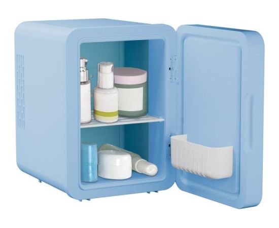 Mini lodówka z lusterkiem do makijażu LED ELLE 4L niebieska Auto ledusskapji termoelektriskie