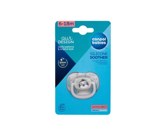 Canpol Exotic Animals / Silicone Soother 1pc Sloth 6-18m Пустышки / Соски