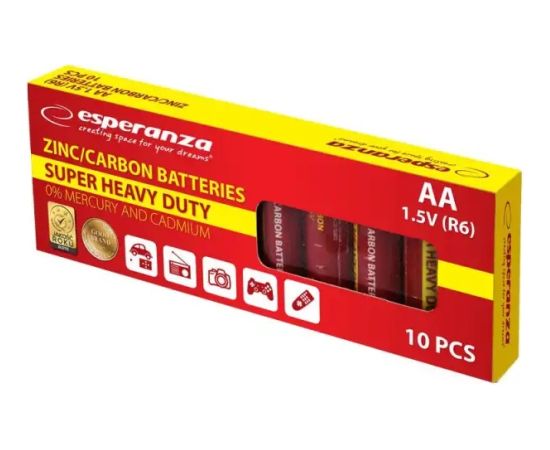 Esperanza EZB201 R06-10BB (AA) Блистерная упаковка 10шт. Батарейки, аккумуляторы