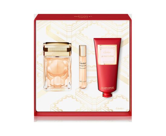 SET Cartier La Panthere Eau de Parfum 75ml + Eau de Parfum 10ml + Body Lotion 100ml Dāvanu komplekti