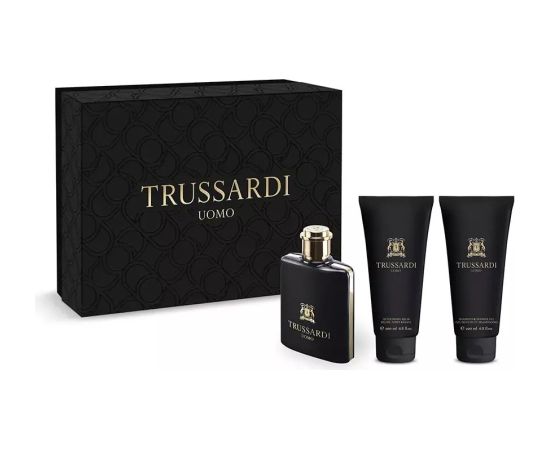 Trussardi Men's Uomo Gift Set Fragrances Contemporary Deluxe Eau de Toilette 100ml + Shower Gel 200ml + After Shave Balsam 200ml Dāvanu komplekti