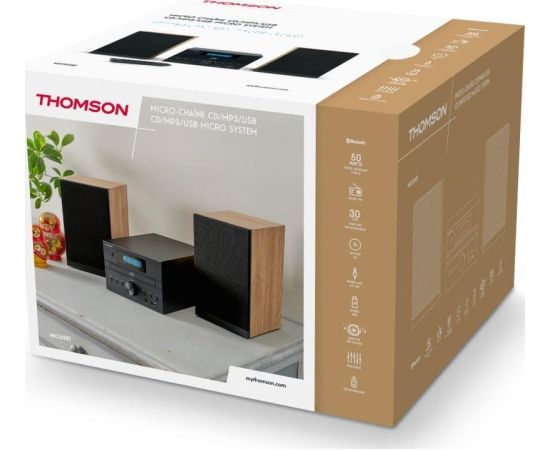 Mūzikas centrs Thomson Mini COSY Bluetooth Bass Boost CD Radio FM 50W Jaunumi - Datori