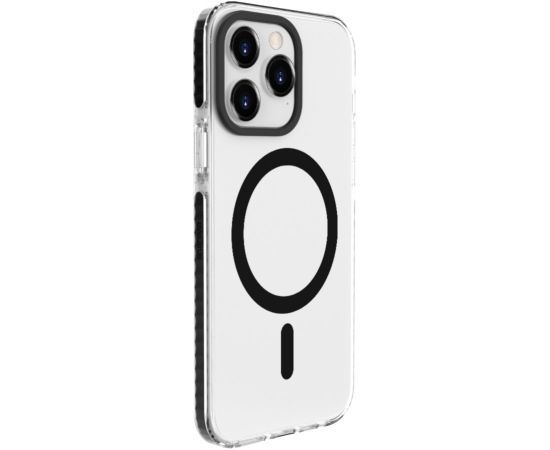 Evelatus Apple  iPhone 15 Pro Clear Case PC+TPU With MagSafe Transparent Black Neoriģinālie Maciņi
