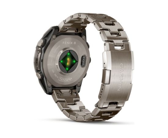 Garmin Fenix 8 3.56 cm (1.4") AMOLED 47 mm Digital 454 x 454 pixels Touchscreen Titanium Wi-Fi GPS (satellite) Smart-Watch Pulksteņi