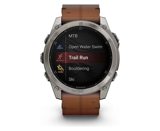 Garmin Fenix 8 3.56 cm (1.4") AMOLED 51 mm Digital 454 x 454 pixels Touchscreen Titanium Wi-Fi GPS (satellite) Smart-Watch Pulksteņi