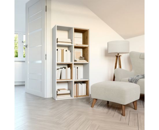 Top E Shop Topeshop MALAX 2X4 BIEL living room bookcase Jaunumi -Dārzam