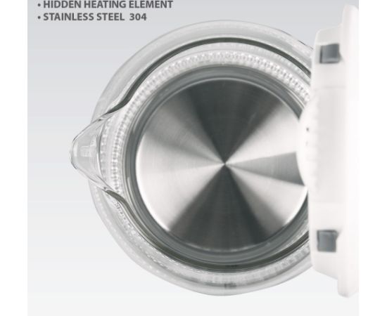 Czajnik elektryczny szklany 1,7l 2200W MR-056-GREY MAESTRO Tējkannas (elektriskās)