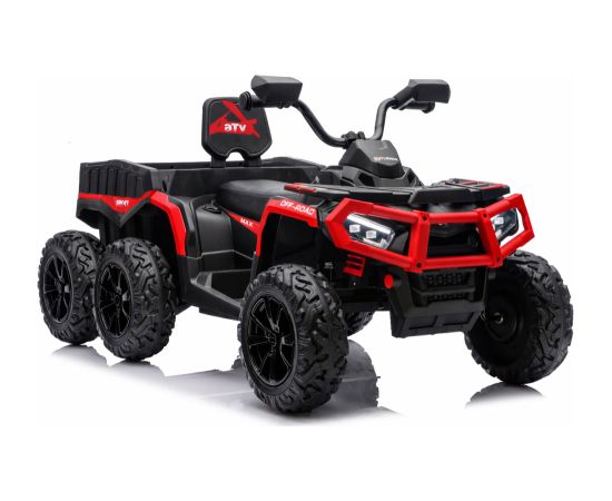 Lean Cars Battery-Operated Quad ATV 6 Wheels With Trailer JC606 24V 4x4 Red Новости - Детские товары