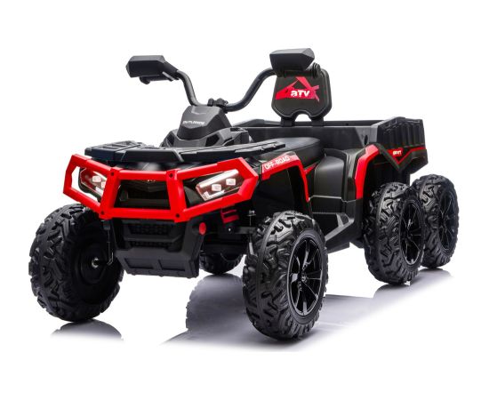Lean Cars Battery-Operated Quad ATV 6 Wheels With Trailer JC606 24V 4x4 Red Новости - Детские товары