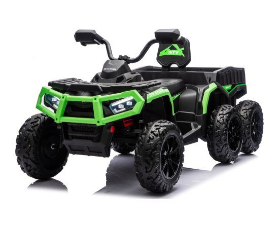 Lean Cars Battery-Operated Quad ATV 6 Wheels With Trailer JC606 24V 4x4 Green Новости - Детские товары