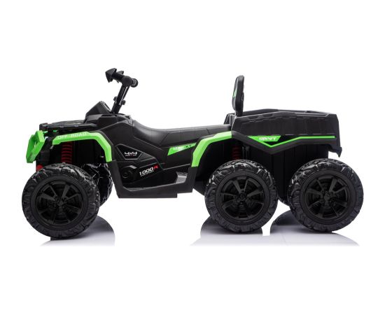 Lean Cars Battery-Operated Quad ATV 6 Wheels With Trailer JC606 24V 4x4 Green Новости - Детские товары