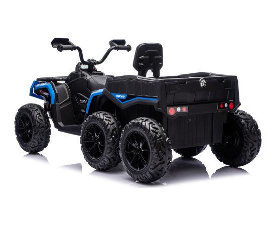 Lean Cars Battery-Operated Quad ATV 6 Wheels With Trailer JC606 24V 4x4 Blue Новости - Детские товары