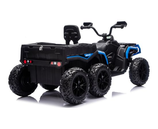 Lean Cars Battery-Operated Quad ATV 6 Wheels With Trailer JC606 24V 4x4 Blue Новости - Детские товары