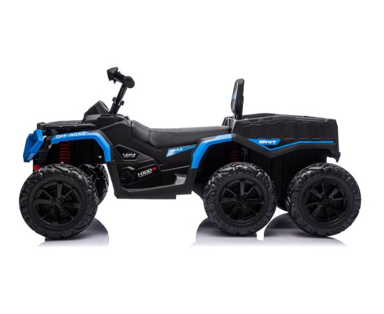Lean Cars Battery-Operated Quad ATV 6 Wheels With Trailer JC606 24V 4x4 Blue Новости - Детские товары