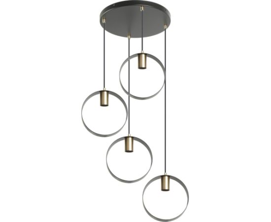 Besk Griestu lampa, 4xE27, Max 40W, 220-240V, Melna Griestu lampas - šķīvji